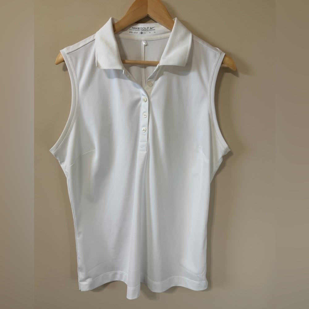 Nike White Sleeveless Muscle Tee
